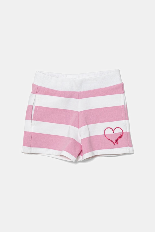 Guess pantaloni scurți copii cu modele roz K5GD16.KBOR4.PPYA