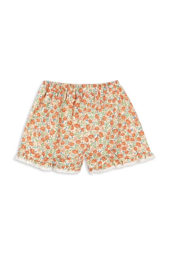 Fete Konges Sløjd pantaloni scurți din bumbac pentru copii VERBENA SHORTS GOTS KS102298 portocaliu