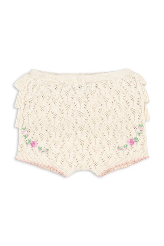 Konges Sløjd szorty z domieszką wełny niemowlęce ROSIER SHORTS KS102422 beżowy SS25