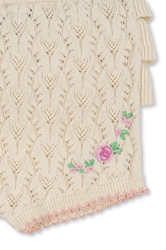 Konges Sløjd szorty z domieszką wełny niemowlęce ROSIER SHORTS KS102422 beżowy