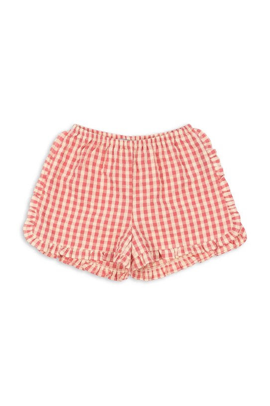 Detské bavlnené šortky Konges Sløjd KIM FRILL SHORTS GOTS KS102304 ružová SS25