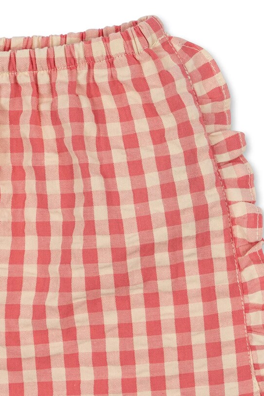 Detské bavlnené šortky Konges Sløjd KIM FRILL SHORTS GOTS ružová KS102304