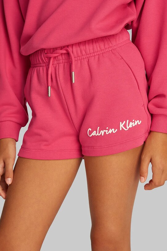 Dětské kraťasy Calvin Klein Jeans IG0IG02882.128.176.PPYA růžová