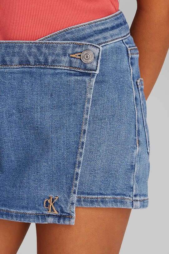Calvin Klein Jeans pantaloni scurți din denim pentru copii IG0IG02887.PPYA albastru