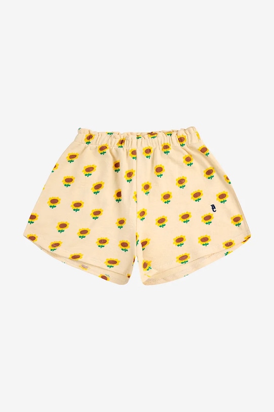 Detské bavlnené šortky Bobo Choses Sunflower 125AC051 žltá SS25