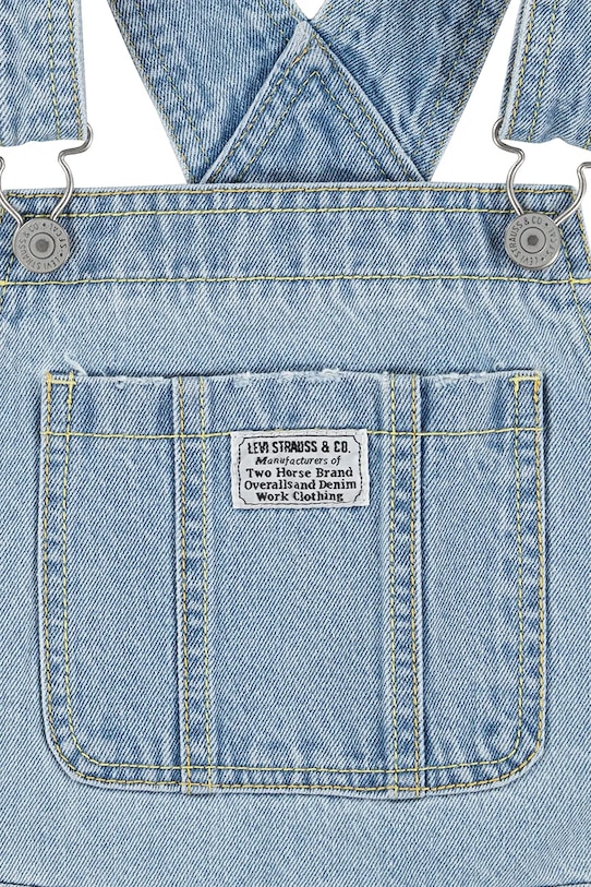 Levi's ogrodniczki jeansowe dziecięce CLASSIC SHORTALLS niebieski 4EH030.PPYA