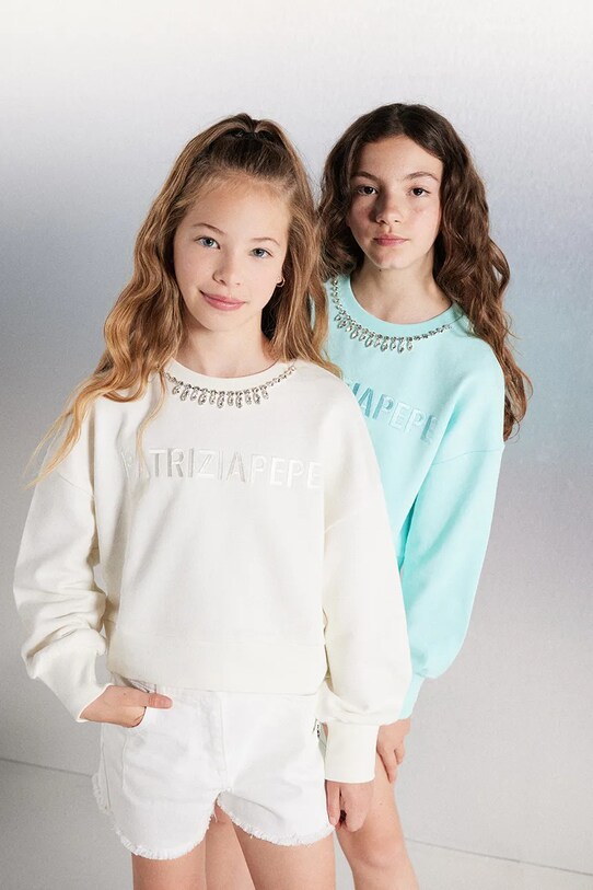 Patrizia Pepe szorty jeansowe dziecięce CA52 casual biały 7P0377