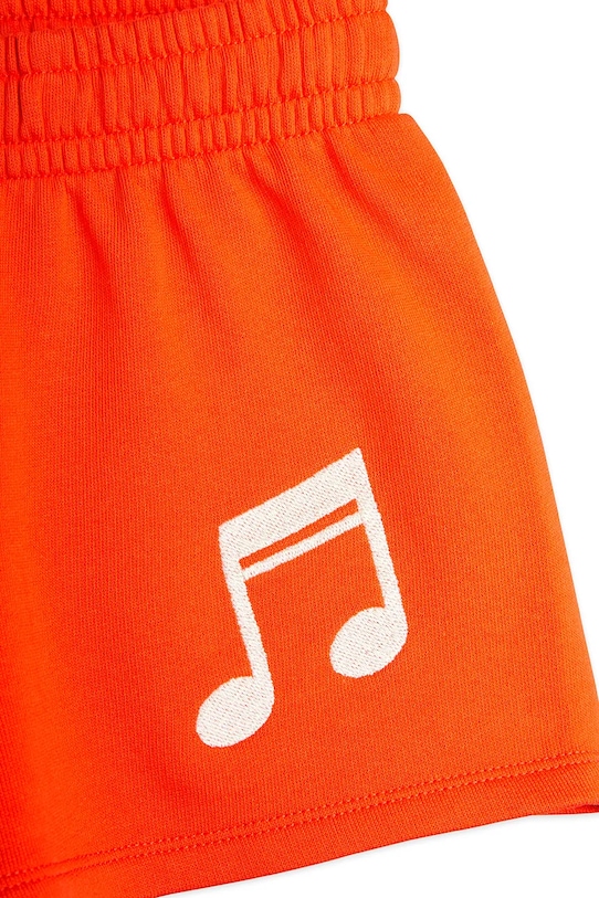 Девочка Детские хлопковые шорты Mini Rodini Note 2523011042 оранжевый
