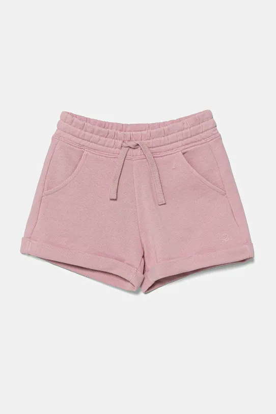 Детские хлопковые шорты United Colors of Benetton casual розовый 3J68C901C.G.Season.PPYA