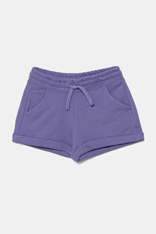 Дитячі бавовняні шорти United Colors of Benetton casual фіолетовий 3J68C901C.G.Season.PPYA