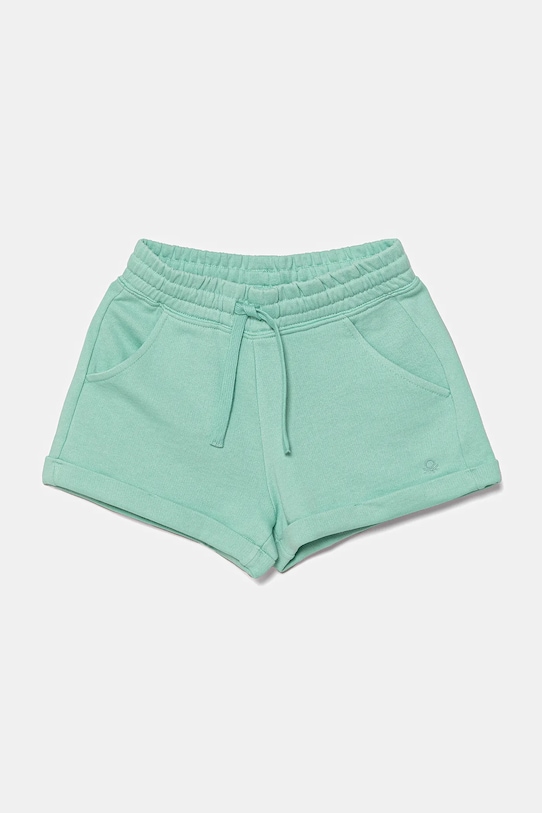 Otroške bombažne kratke hlače United Colors of Benetton Pletenina turkizna 3J68C901C.G.Season.PPYA