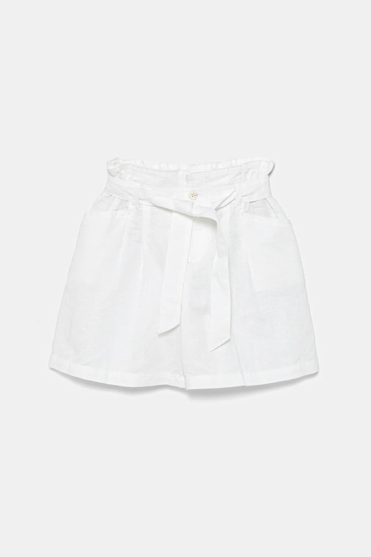 Dětské plátěné šortky United Colors of Benetton látka bílá 43WBC902D.G.Seasonal