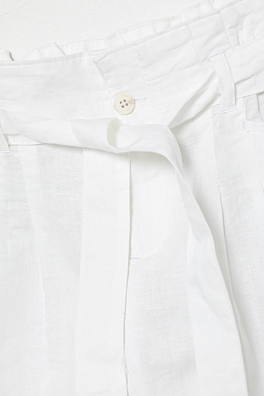 DÍVKA Dětské plátěné šortky United Colors of Benetton 43WBC902D.G.Seasonal bílá