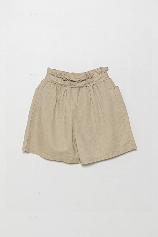 United Colors of Benetton pantaloni scurți de in pentru copii 43WBC902D.G.Seasonal bej SS25