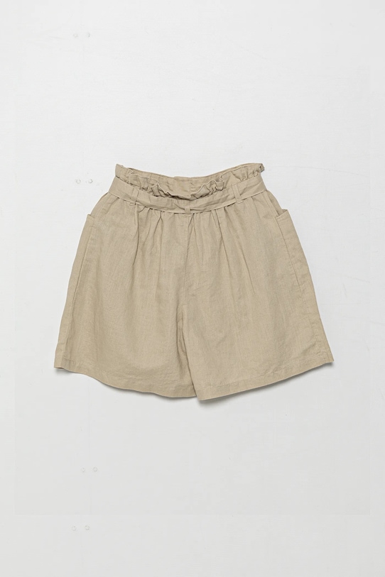 Dětské plátěné šortky United Colors of Benetton 43WBC902D.G.Seasonal béžová SS25