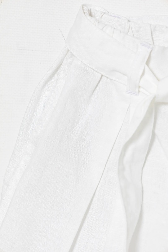 DÍVKA Dětské plátěné šortky United Colors of Benetton 43WBG902G.P.Seasonal bílá