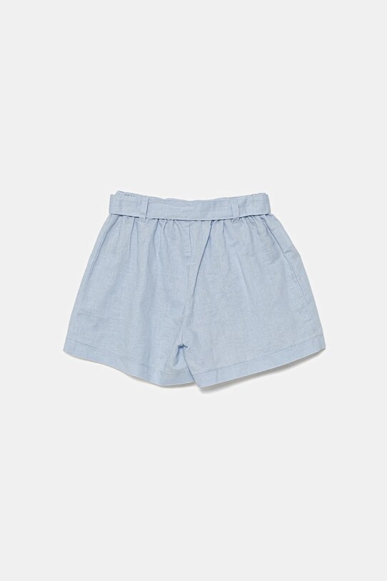 United Colors of Benetton pantaloni scurți de in pentru copii 43WBG902G.P.Seasonal albastru SS25