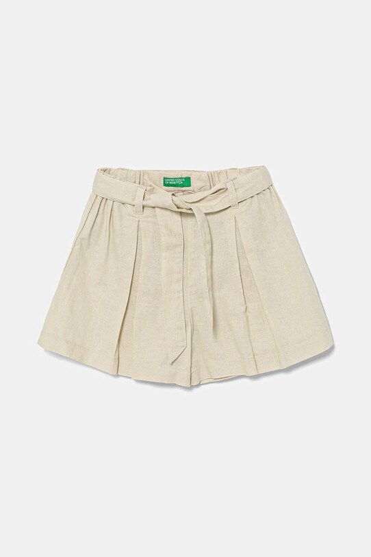 Дитячі лляні шорти United Colors of Benetton casual бежевий 43WBG902G.P.Seasonal
