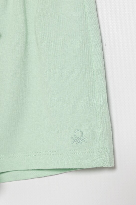 Fete United Colors of Benetton pantaloni scurți din bumbac pentru copii 3BL0G901T.P.Seasonal verde