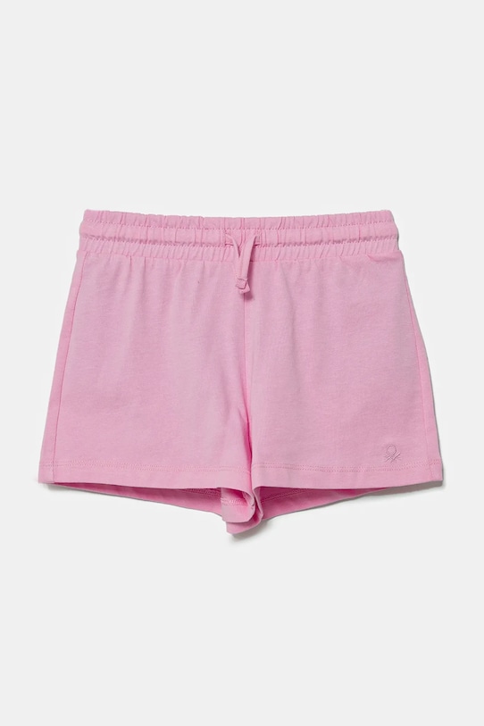 Detské bavlnené šortky United Colors of Benetton bavlna ružová 3BL0G901T.P.Seasonal