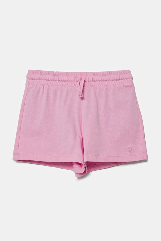 Детские хлопковые шорты United Colors of Benetton casual розовый 3BL0G901T.P.Seasonal