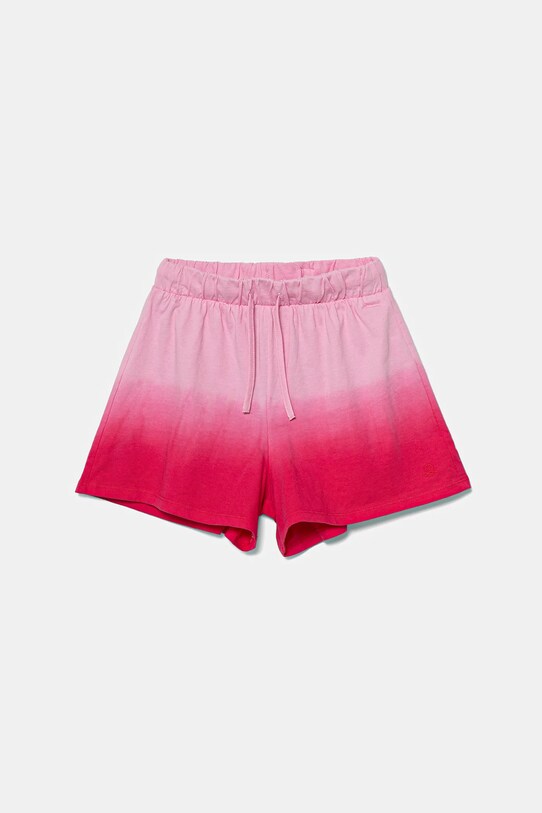United Colors of Benetton pantaloni scurți din bumbac pentru copii cu modele roz 3NPDC903G.G.Seasonal
