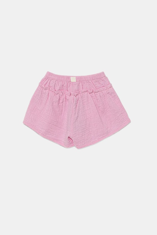 United Colors of Benetton pantaloni scurți din bumbac pentru bebeluși 4PZQA9010.W.Seasonal roz SS25