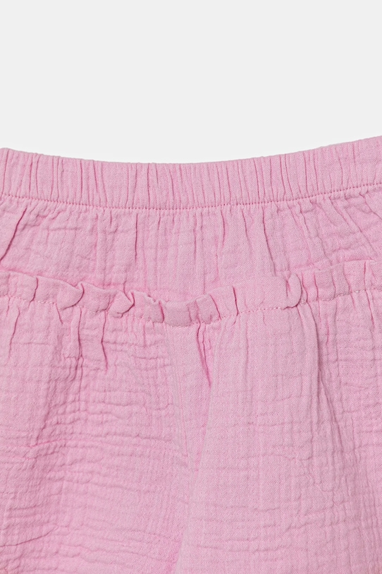 Fete United Colors of Benetton pantaloni scurți din bumbac pentru bebeluși 4PZQA9010.W.Seasonal roz
