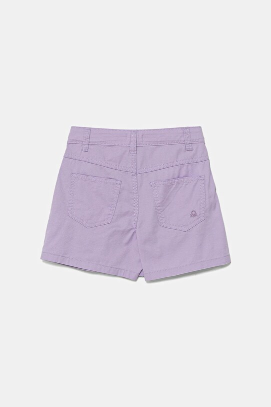 United Colors of Benetton szorty bawełniane dziecięce 47RGC903Y.G.Seasonal fioletowy SS25