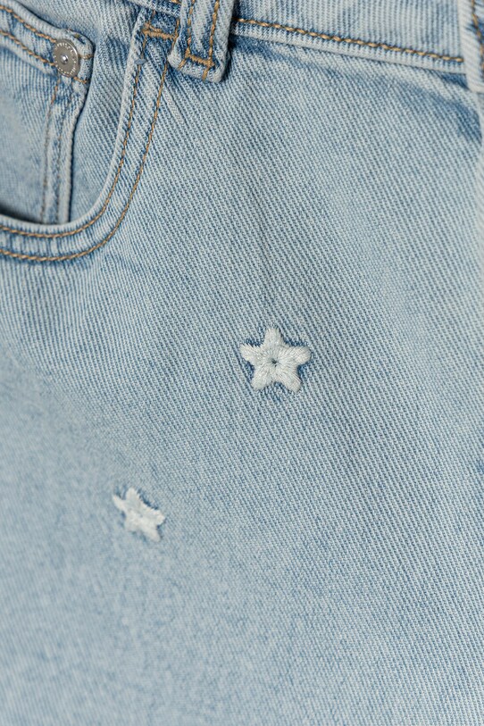 Fete United Colors of Benetton pantaloni scurți din denim pentru copii 4UTPC9049.G.Seasonal albastru