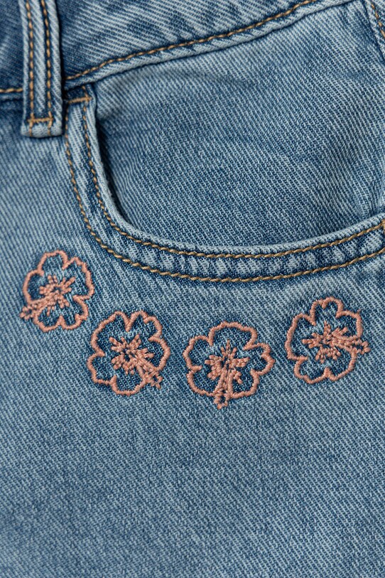 Fete United Colors of Benetton pantaloni scurți din denim pentru copii 4UTPC9049.G.Seasonal albastru