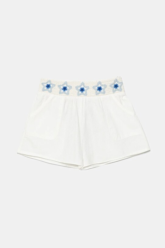 United Colors of Benetton szorty bawełniane dziecięce casual biały 47JKG902U.P.Seasonal