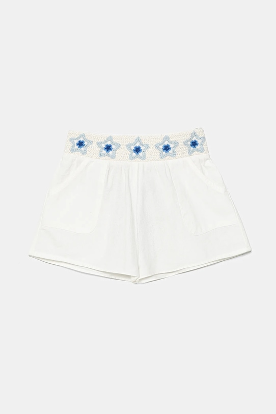 Dětské bavlněné šortky United Colors of Benetton látka bílá 47JKG902U.P.Seasonal