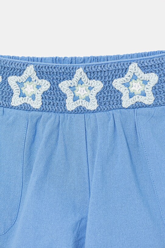 United Colors of Benetton szorty bawełniane dziecięce 47JKG902U.P.Seasonal niebieski SS25