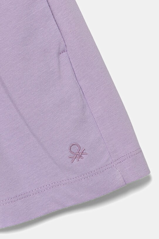 Fete United Colors of Benetton pantaloni scurți din bumbac pentru copii 3BL0C903I.G.Seasonal violet