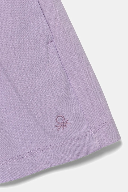 Девочка Детские хлопковые шорты United Colors of Benetton 3BL0C903I.G.Seasonal фиолетовой