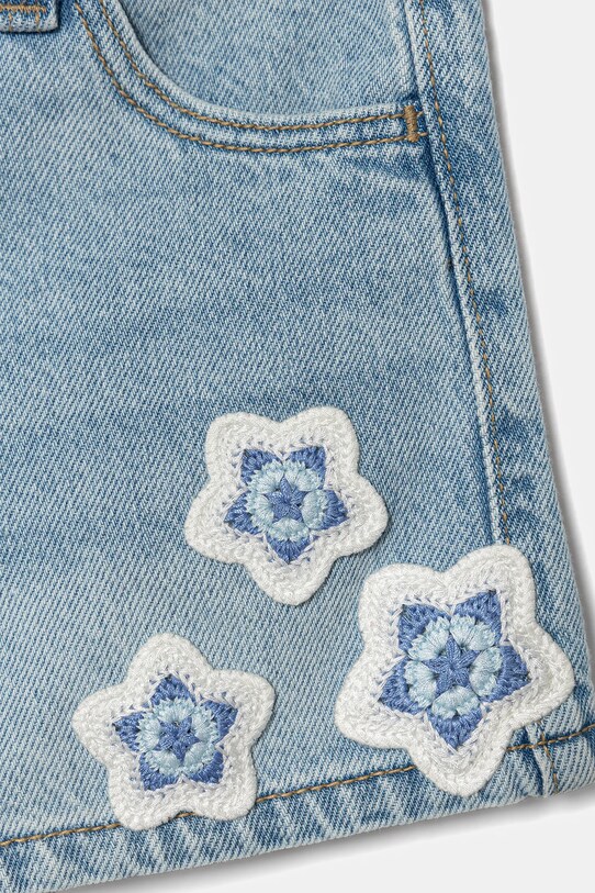 Dievča Detské rifľové krátke nohavice United Colors of Benetton 42MHG902W.P.Seasonal modrá