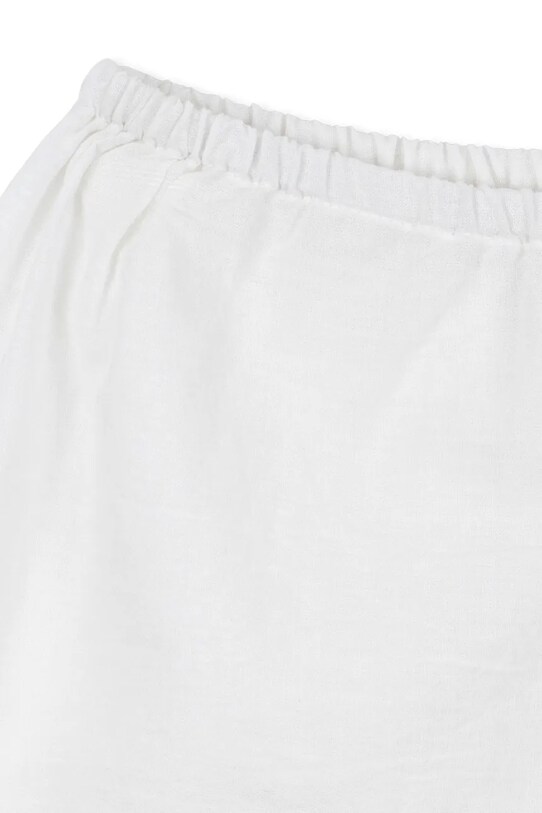 Konges Sløjd pantaloni scurți din bumbac pentru copii RHW X KS FIORI SHORTS GOTS alb KS103598