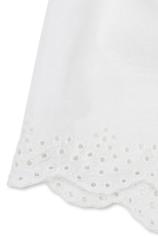 Konges Sløjd pantaloni scurți din bumbac pentru copii RHW X KS FIORI SHORTS GOTS KS103598 alb