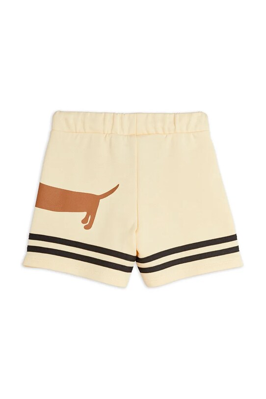 Mini Rodini szorty bawełniane dziecięce Dog beżowy 2513012413