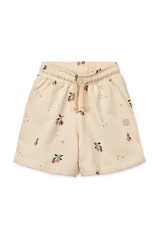 Дитячі бавовняні шорти Liewood Gram Printed Sweatshorts LW19864 бежевий SS25
