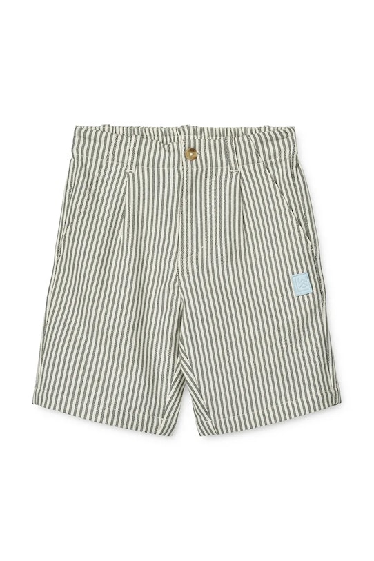 Παιδικό βαμβακερό σορτς Liewood Barrett Stripe Shorts LW19926 πράσινο SS25