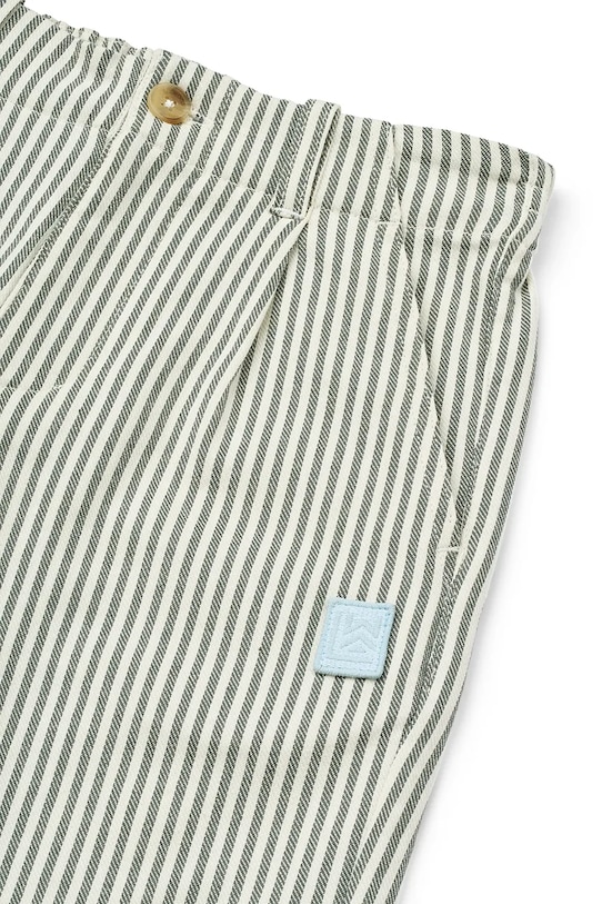 Παιδικό βαμβακερό σορτς Liewood Barrett Stripe Shorts πράσινο LW19926