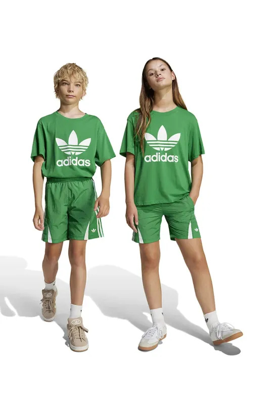 Dětské kraťasy adidas Originals látka zelená JC9120