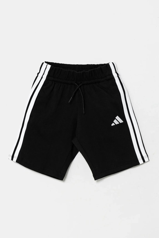 Дитячі бавовняні шорти adidas JE0310 чорний SS25