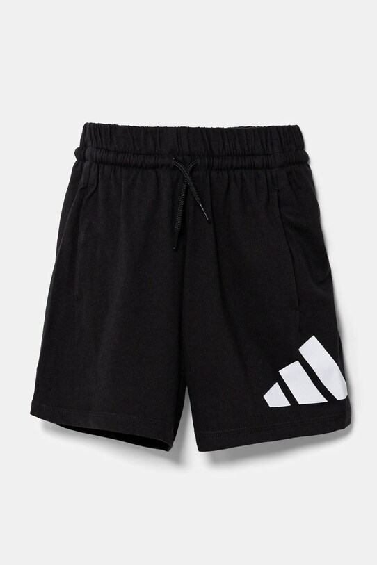 Παιδικό βαμβακερό σορτς adidas JE1391 μαύρο SS25