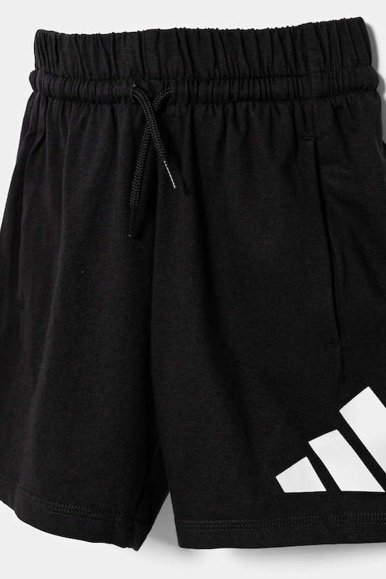 Παιδικό βαμβακερό σορτς adidas μαύρο JE1391