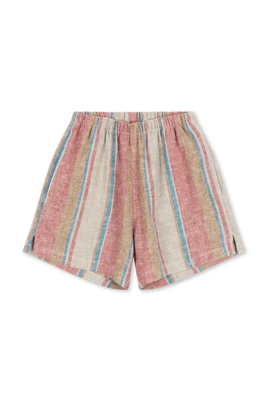 Konges Sløjd szorty lniane dziecięce VENICE SHORTS KS102449 różowy SS25