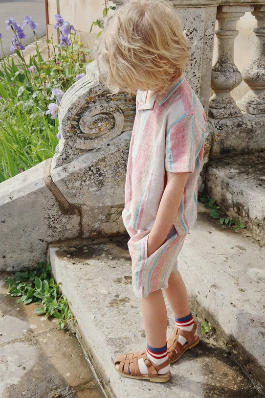 Konges Sløjd szorty lniane dziecięce VENICE SHORTS KS102449