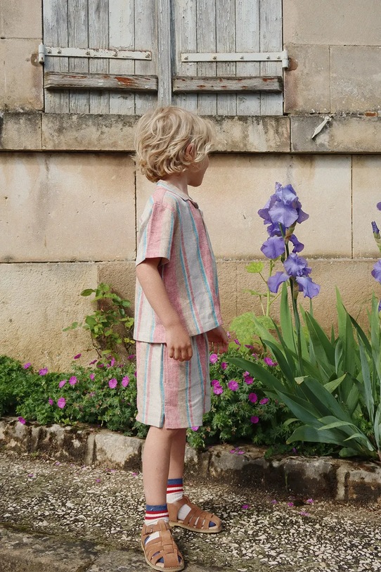 Konges Sløjd szorty lniane dziecięce VENICE SHORTS KS102449